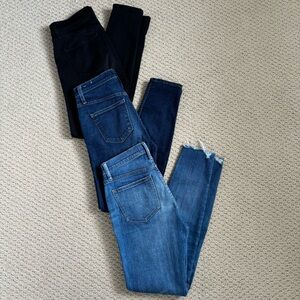 Lot of Three Madewell Skinny Jeans -Size 26